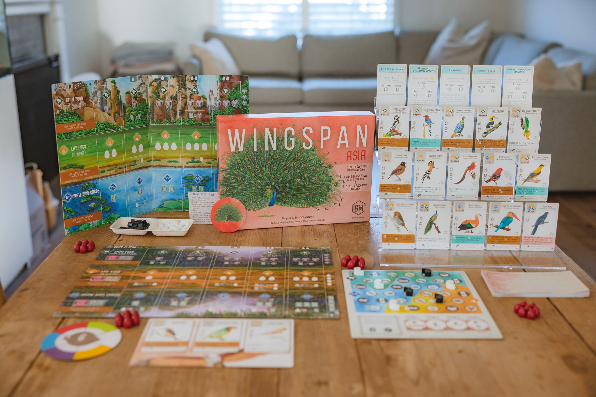 Wingspan Vision-Friendly Cards: Asia Expansion